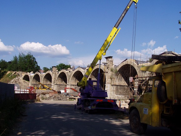 Práce na viaduktu